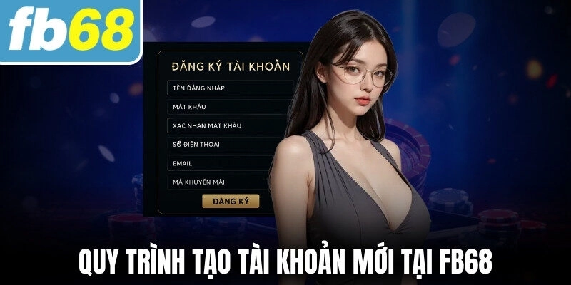 FB68 257 Quy trình tạo tài khoản mới tại FB68